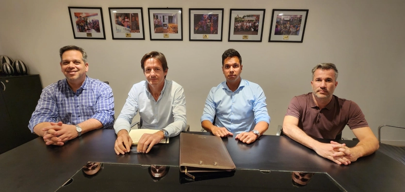 Silveyra, Decut, Lenzken (Subdirector de la Agencia Regional Litoral de la UIF) y Escalada.