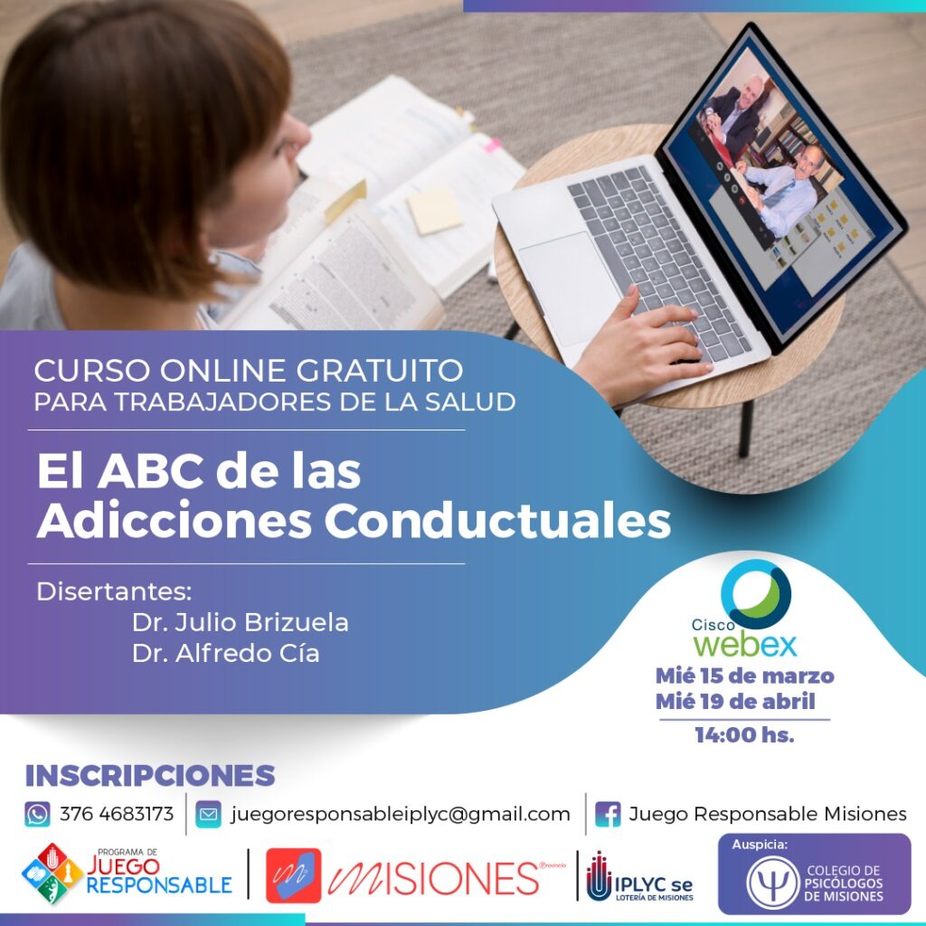 Afiche del curso: El ABC de las Adicciones Conductuales